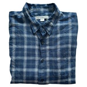 Outerknown NWT Oxford Long Sleeve Men’s Navy Plaid Size M